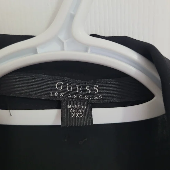 Guess Sheer Black Shirt, Size XXS - Picture 4 of 5